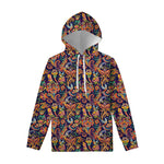 Colorful Indian Paisley Pattern Print Pullover Hoodie