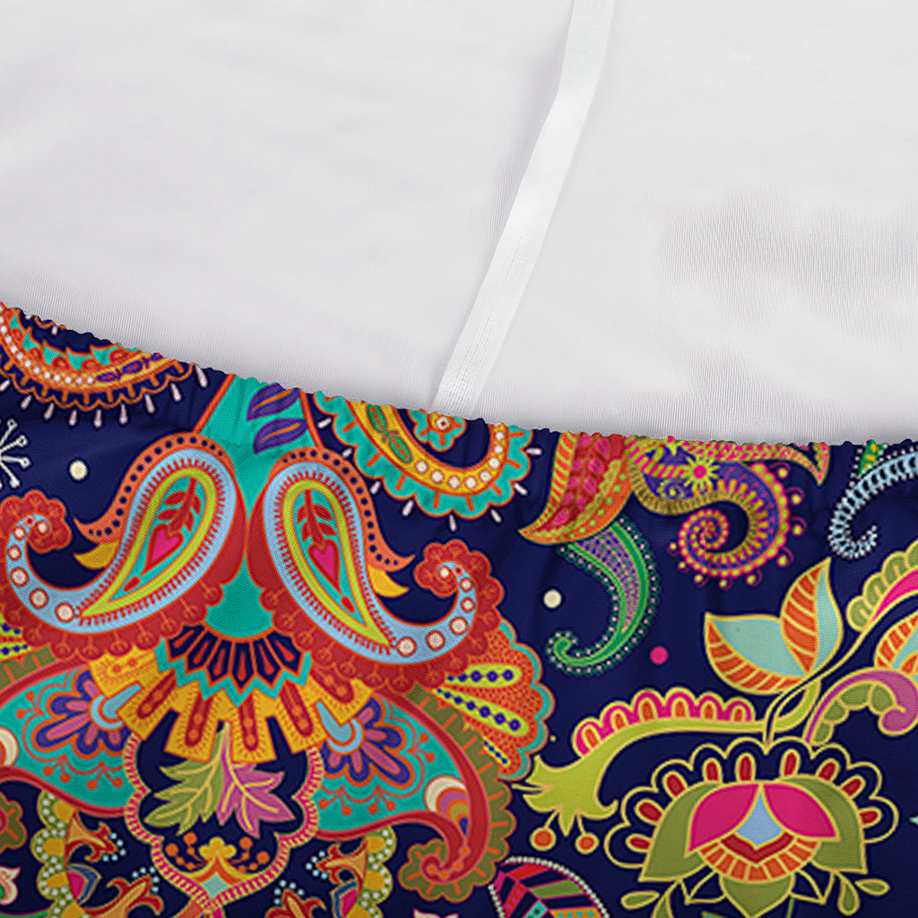 Colorful Indian Paisley Pattern Print Sofa Cover
