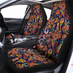Colorful Indian Paisley Pattern Print Universal Fit Car Seat Covers