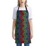 Colorful Japanese Flower Pattern Print Apron