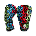 Colorful Japanese Flower Pattern Print Boxing Gloves