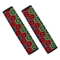 Colorful Japanese Flower Pattern Print Car Seat Belt Covers