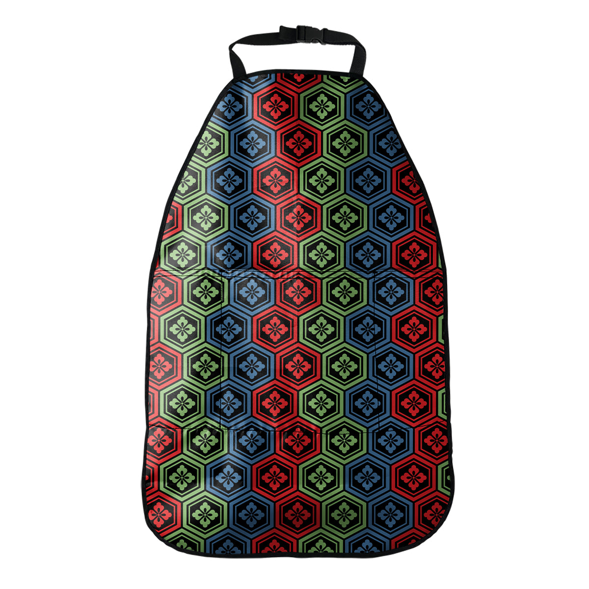 Colorful Japanese Flower Pattern Print Car Seat Organizers
