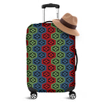 Colorful Japanese Flower Pattern Print Luggage Cover