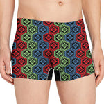Colorful Japanese Flower Pattern Print Men's Boxer Briefs