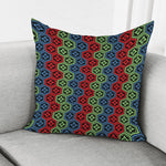 Colorful Japanese Flower Pattern Print Pillow Cover