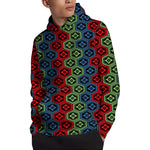 Colorful Japanese Flower Pattern Print Pullover Hoodie