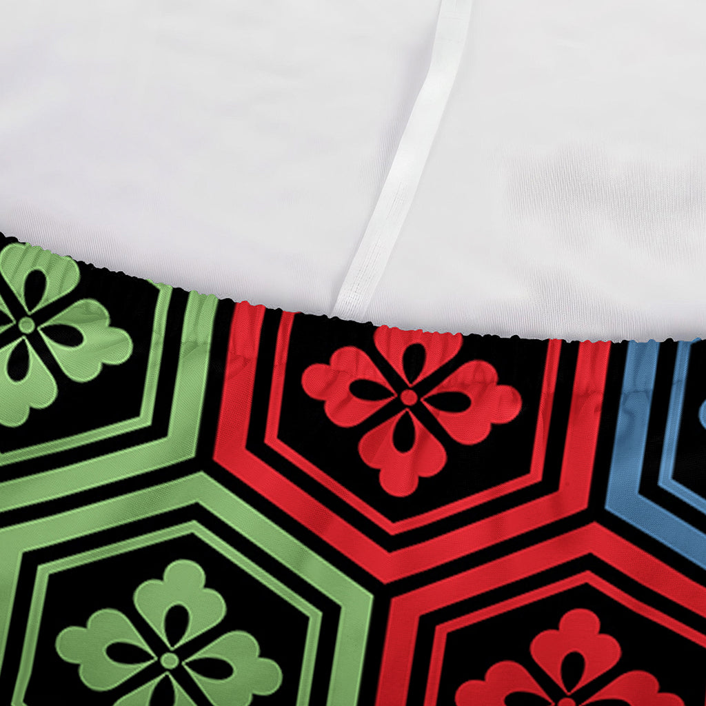 Colorful Japanese Flower Pattern Print Sofa Cover