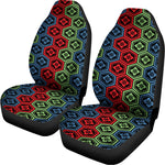 Colorful Japanese Flower Pattern Print Universal Fit Car Seat Covers