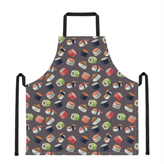 Colorful Japanese Sushi Pattern Print Apron