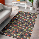 Colorful Japanese Sushi Pattern Print Area Rug
