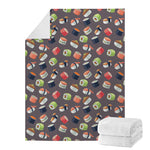 Colorful Japanese Sushi Pattern Print Blanket