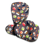 Colorful Japanese Sushi Pattern Print Boxing Gloves