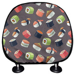 Colorful Japanese Sushi Pattern Print Car Headrest Covers
