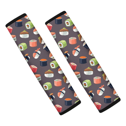 Colorful Japanese Sushi Pattern Print Car Seat Belt Covers