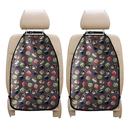 Colorful Japanese Sushi Pattern Print Car Seat Organizers