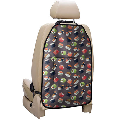Colorful Japanese Sushi Pattern Print Car Seat Organizers