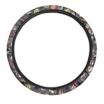 Colorful Japanese Sushi Pattern Print Car Steering Wheel Cover