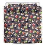 Colorful Japanese Sushi Pattern Print Duvet Cover Bedding Set