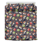 Colorful Japanese Sushi Pattern Print Duvet Cover Bedding Set