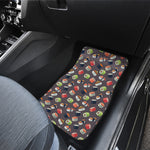 Colorful Japanese Sushi Pattern Print Front and Back Car Floor Mats
