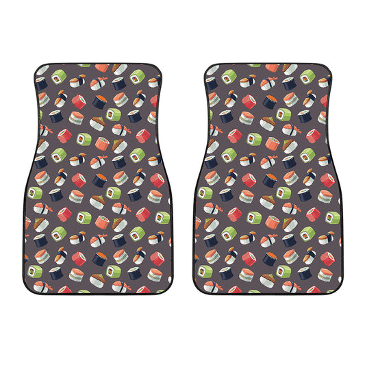 Colorful Japanese Sushi Pattern Print Front Car Floor Mats