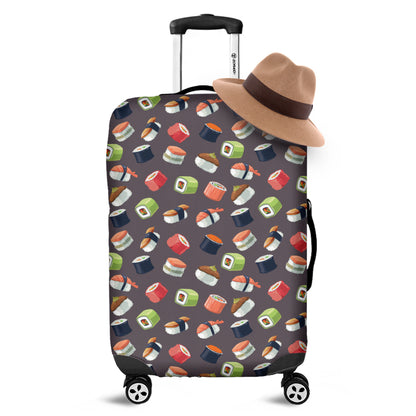 Colorful Japanese Sushi Pattern Print Luggage Cover