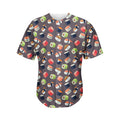 Colorful Japanese Sushi Pattern Print Men's Baseball Jersey