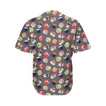 Colorful Japanese Sushi Pattern Print Men's Baseball Jersey