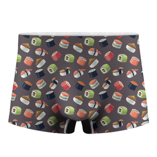 Colorful Japanese Sushi Pattern Print Men's Boxer Briefs