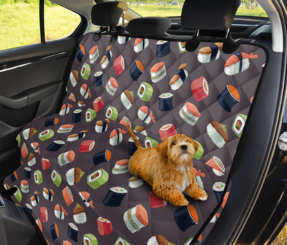 Colorful Japanese Sushi Pattern Print Pet Car Back Seat Cover