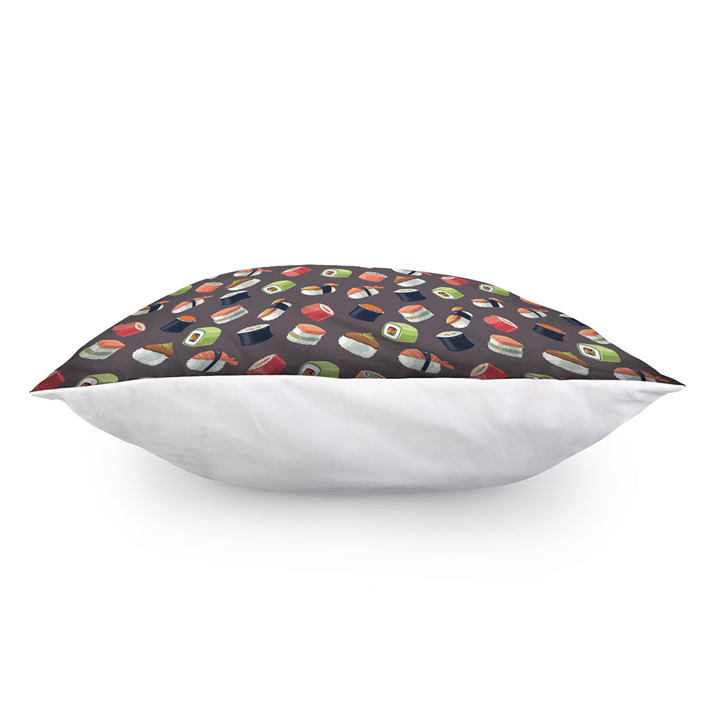 Colorful Japanese Sushi Pattern Print Pillow Cover