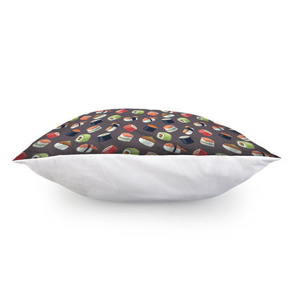 Colorful Japanese Sushi Pattern Print Pillow Cover