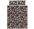 Colorful Japanese Sushi Pattern Print Quilt Bed Set
