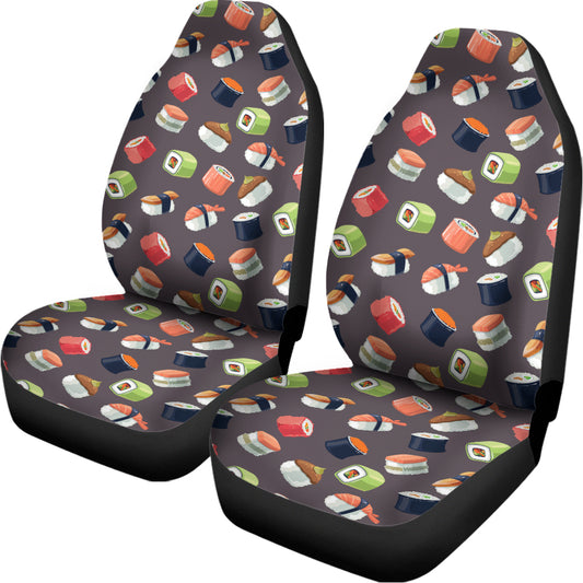 Colorful Japanese Sushi Pattern Print Universal Fit Car Seat Covers