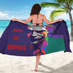 Colorful Joker Why So Serious Print Beach Sarong Wrap