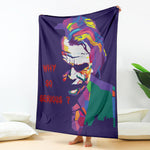 Colorful Joker Why So Serious Print Blanket