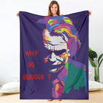 Colorful Joker Why So Serious Print Blanket