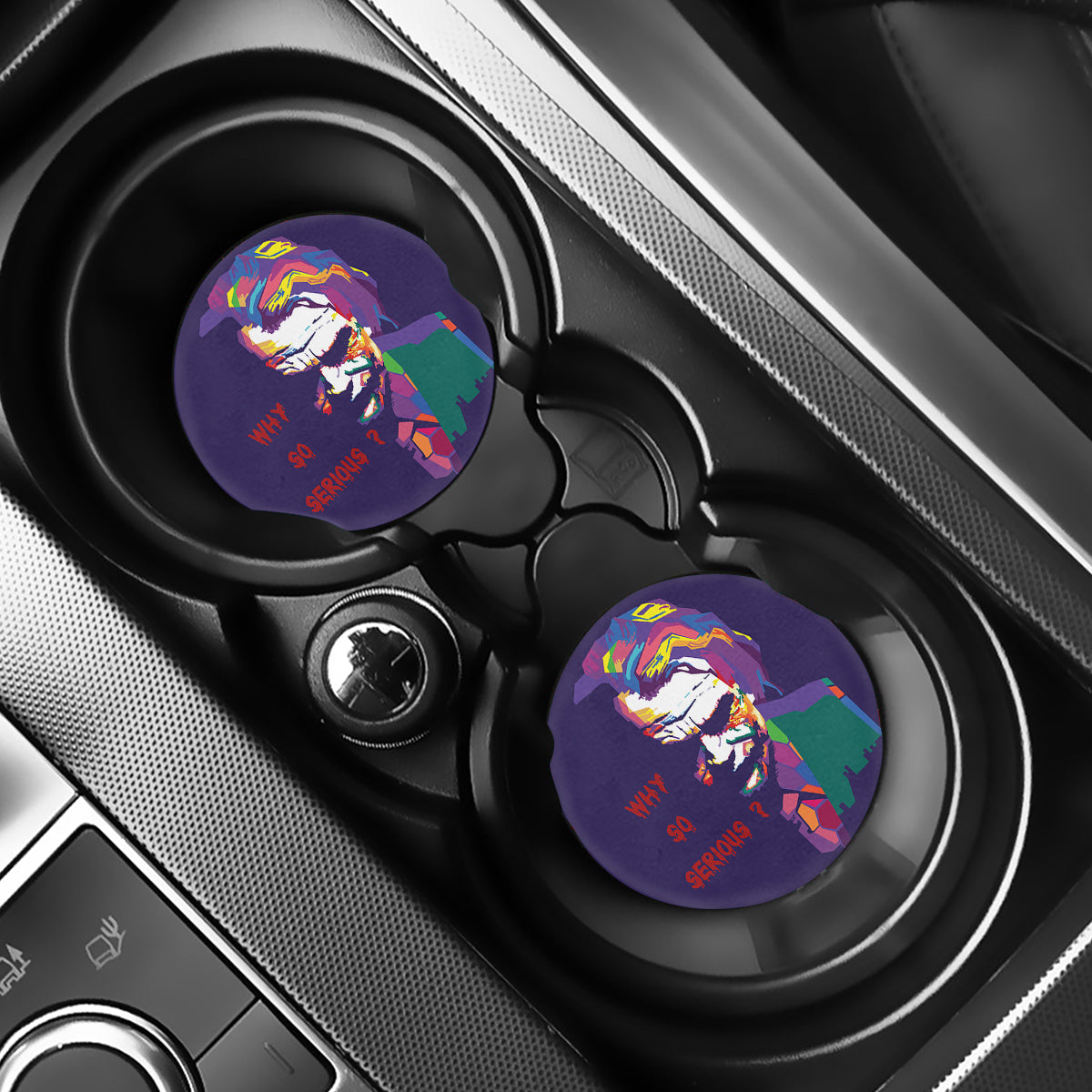 Colorful Joker Why So Serious Print Car Coasters