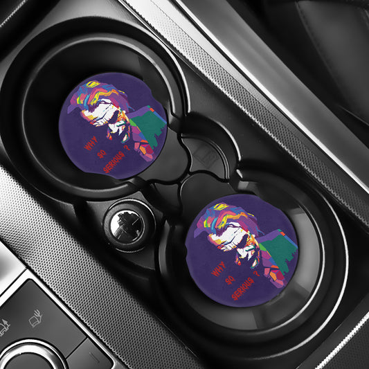 Colorful Joker Why So Serious Print Car Coasters