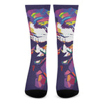 Colorful Joker Why So Serious Print Crew Socks