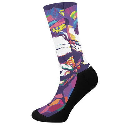 Colorful Joker Why So Serious Print Crew Socks