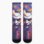 Colorful Joker Why So Serious Print Crew Socks