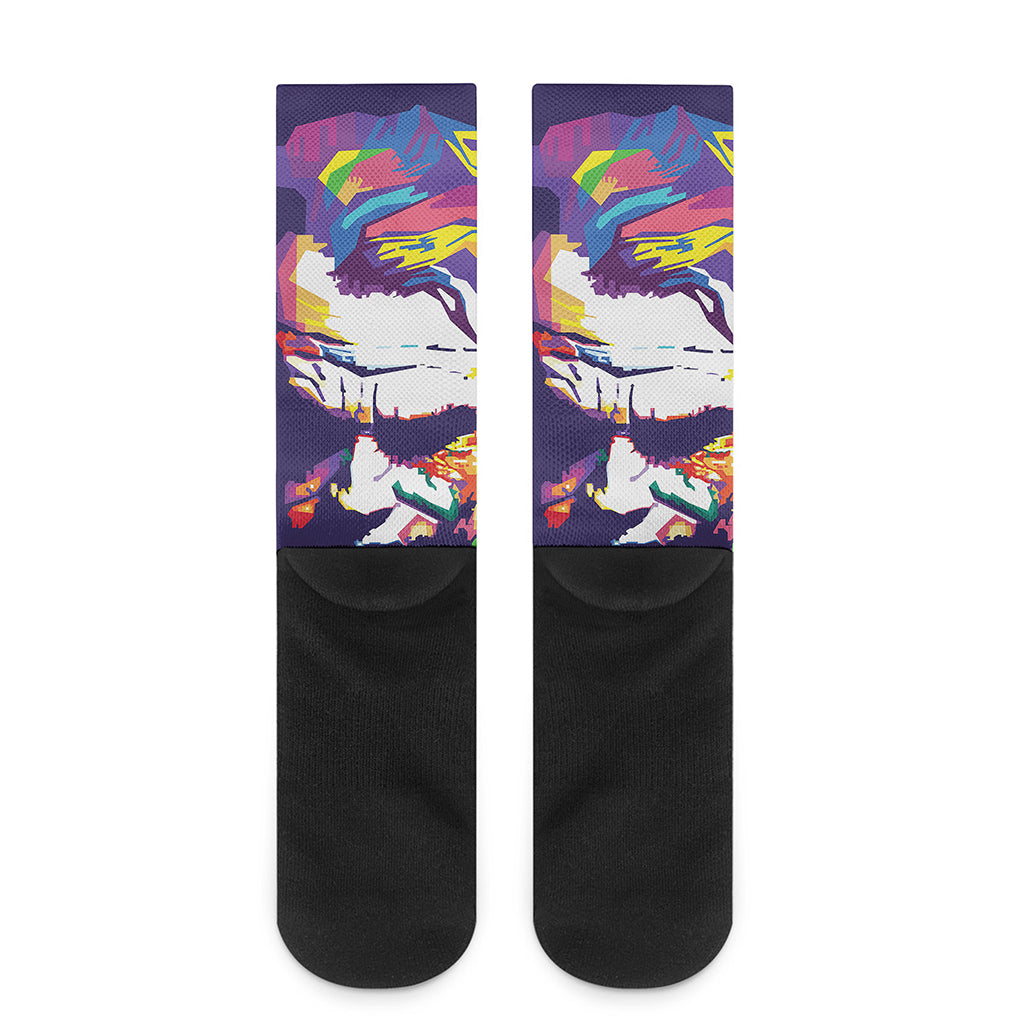 Colorful Joker Why So Serious Print Crew Socks