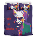 Colorful Joker Why So Serious Print Duvet Cover Bedding Set
