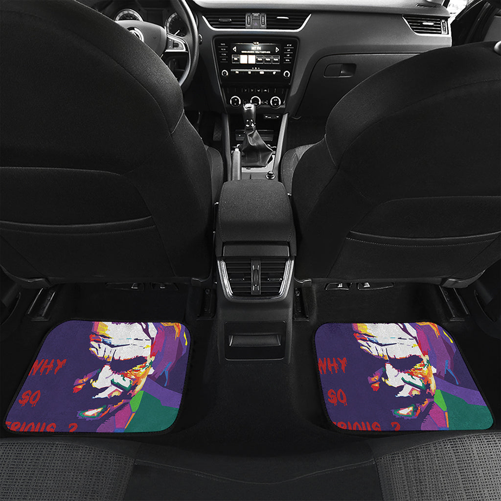 Colorful Joker Why So Serious Print Front and Back Car Floor Mats