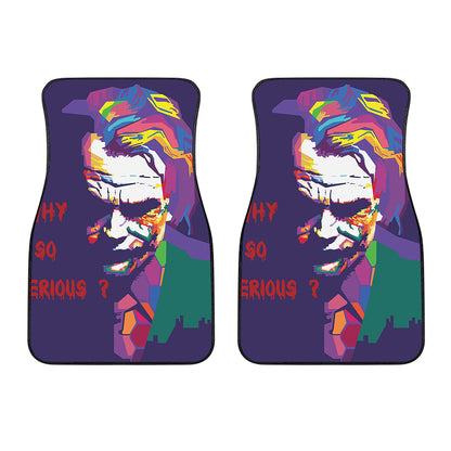 Colorful Joker Why So Serious Print Front Car Floor Mats