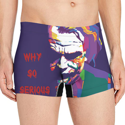 Colorful Joker Why So Serious Print Men's Boxer Briefs