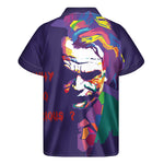 Colorful Joker Why So Serious Print Men's Short Sleeve Shirt
