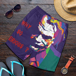 Colorful Joker Why So Serious Print Men's Shorts